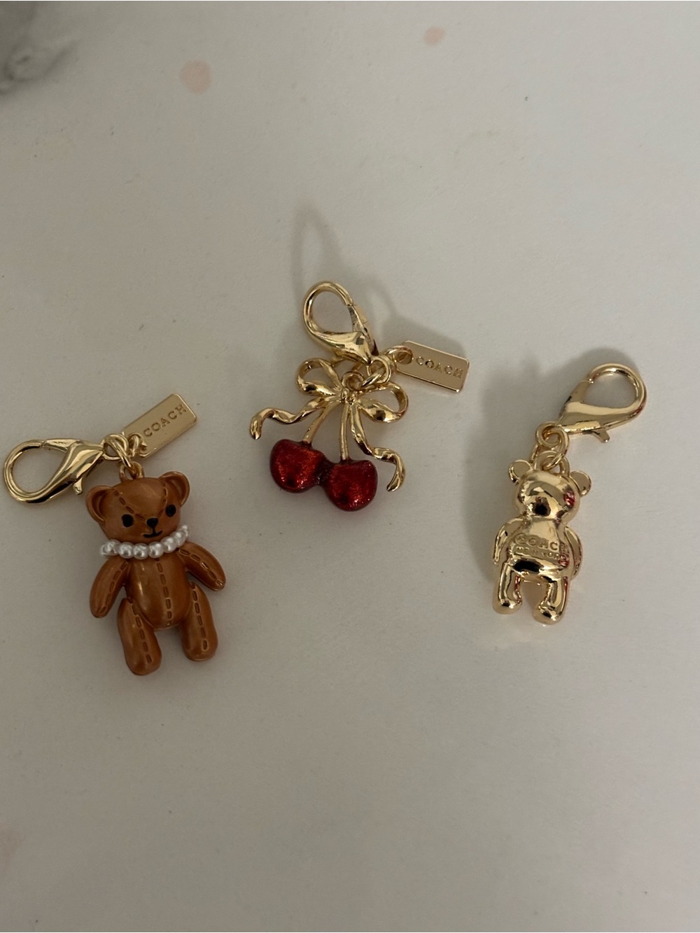 Lot of Authentic Repurposed Coach Mini Charms Keychains - Picture 5 of 5